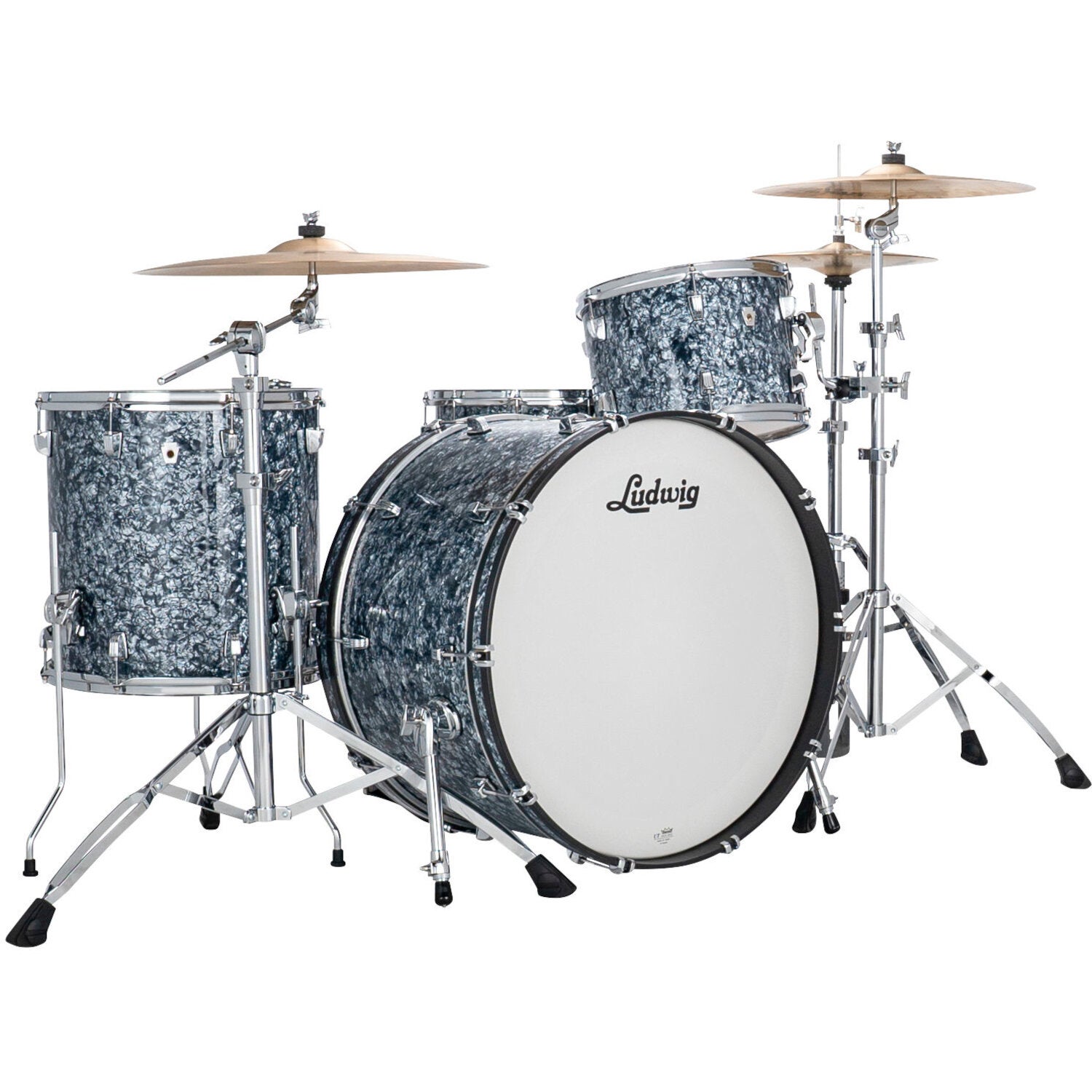 Ludwig LN34433TXA7 NeuSonic Pro Beat 3-Piece Shell Set (Steel Blue Pearl) von Ludwig