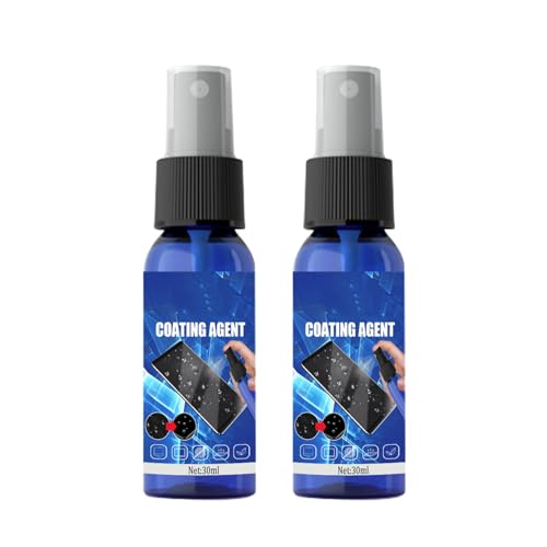 Displayschutz-Spray, Bildschirmreiniger-Spray und Wischtuch, kratzfeste Beschichtungsmittel-Sprays für Handys, Kameras und Tablets, 30 ml (2 Stück) von Lueear
