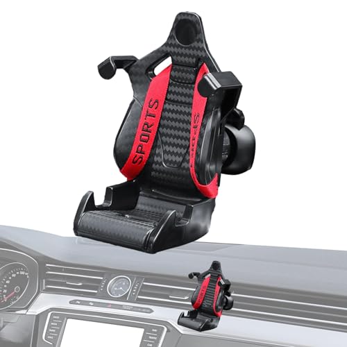 Handyhalterung für Rennsitze, Handyhalterung für Autolüftung, verstellbare Handyhalterung fürs Auto, Autolüftungsclip im Rennsitzdesign, Freisprech-Handyhalterung fürs Auto für Minivans, Limousinen von Lueear