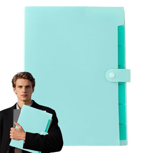 Lueear Aktenmappen, Quittungs-Organizer, A4-Größe, multifunktionales Aufbewahrungszubehör mit farbigen Etiketten und 7 Taschen für Rechnungsbelege Lueear Aktenmappen, Quittungs-Organizer, A4-Größe, multifunktionales Aufbewahrungszubehör mit farbigen Etiketten und 7 Taschen für Rechnungsbelege von Lueear