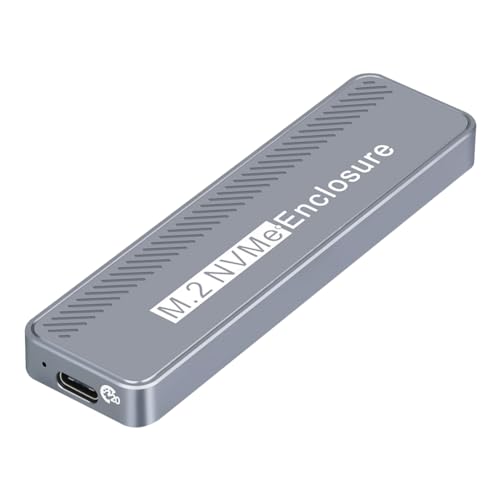 Luejnbogty USB 3.2 Typ C SSD Gehäuse 20 Gbit/s für 2230/2242/2260/2280 NVME SSD M Key Externes Gehäuse von Luejnbogty