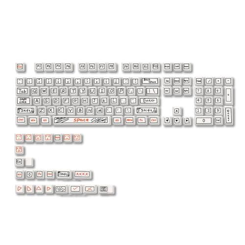 Luejnbogty XDA-Tastenkappen-Set aus PBT – Set mit 127 Tasten für mechanische Tastatur von Luejnbogty