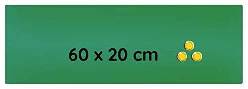 Memoboard Glas Magnettafel 60x20x0,4cm Glastafel Glasboard Whiteboard Wandtafel Magnet-Board (607402 Glastafel 60x20x0,4cm, grün) von Lüllmann