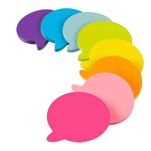 360 Blatt Haftnotizen, Bubble Post Notes, 70x70mm Bubble Speech Shaped Self Stick Bunte Sticky Notes Tabs für Büro Schule von Lufdegim