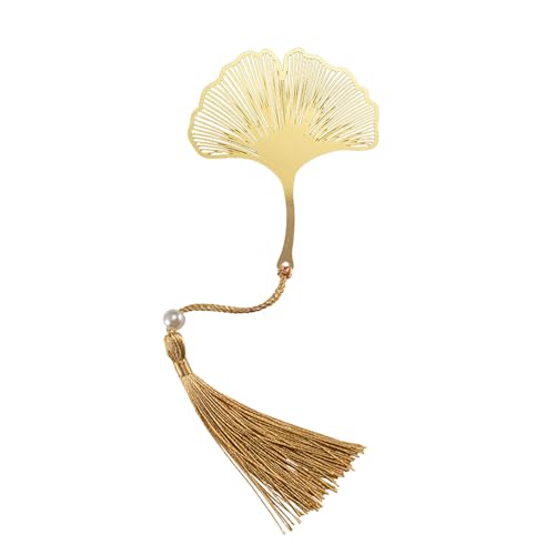 Ginkgo-Lesezeichen Blatt-Lesezeichen Metall-Lesezeichen mit Quaste Vintage-Stil für Leseliebhaber Studenten Geburtstagsgeschenk Geschenk zum Schulabschluss Weihnachtsgeschenke Geschenk zum Muttertag von Lufdegim
