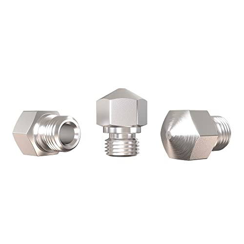 Lufix MK10 Nozzle Edelstahl 0.2 bis 1.0mm für 1.75 und 3.00mm 3D Drucker Filament 3 Stück Düse MK10 Hotend und Extruder Ersatzteile Premium 3D Drucker Zubehör (0.2mm) von Lufix