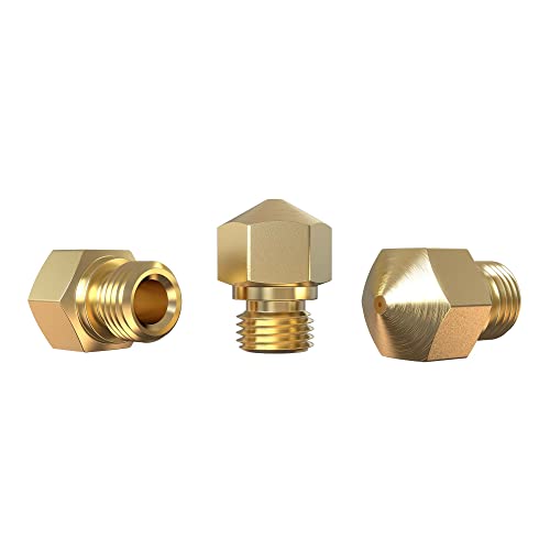 Lufix MK10 Nozzle Messing 0.2 bis 1.0mm für 1.75 und 3.00mm 3D Drucker Filament 3 Stück Düse MK10 Hotend und Extruder Ersatzteile Premium 3D Drucker Zubehör (0.3mm) von Lufix