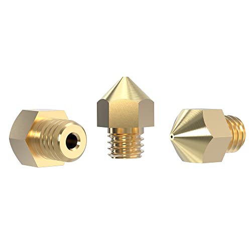 Lufix MK8 Nozzle Messing 0.2 bis 1.0mm für 1.75mm 3D Drucker Filament 3 Stück Düse MK8 Hotend und Extruder Ersatzteile Premium 3D Drucker Zubehör 0.3mm von Lufix