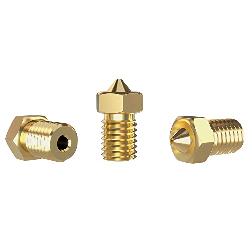 Lufix V6 Nozzle Messing 0.2 bis 1.0mm für 1.75 und 3.00mm 3D Drucker Filament 3 Stück Düse V6 Hotend und Extruder Ersatzteile Premium 3D Drucker Zubehör (0.2mm, 3.00mm) von Lufix