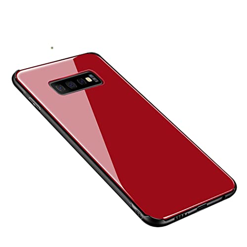 Luhuanx Case kompatibel mit Samsung Galaxy S10 Plus, S10 Plus Hülle, gehärtetes Glas Muster Rückseite+TPU Rahmen Hybrid Shell Slim Case für Samsung S10 Plus Case (2019)Anti-Drop von Luhuanx