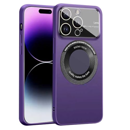 Luhuanx Hülle für iPhone 15 Pro Max 5G, Entworfen für 15 Pro Max Fall mit voller Linse, magnetisch, drahtlos Chager, Bildschirm-Kamera-Schutz (PC Purple) von Luhuanx