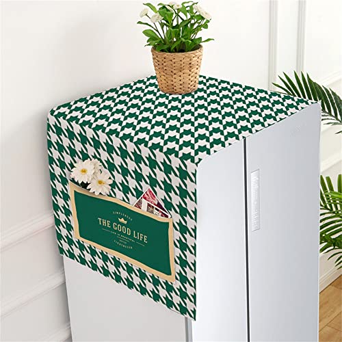 Lukery Kühlschrank Staubdichte Abdeckung, Kühlschrank Staubschutz mit Aufbewahrungstasche Multifunktionale Staub Cover für Mikrowelle Frontlader-Trockner (45x140cm,Houndstooth 2) von Lukery