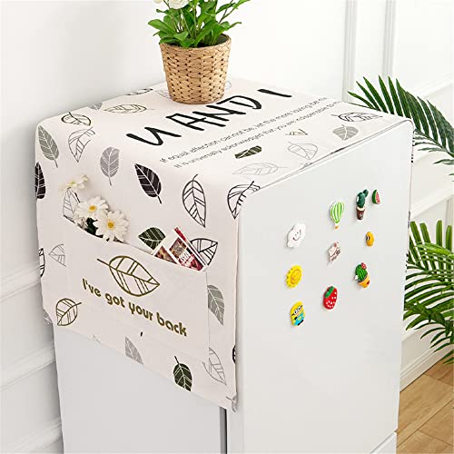 Lukery Kühlschrank Staubdichte Abdeckung, Kühlschrank Staubschutz mit Aufbewahrungstasche Multifunktionale Staub Cover für Mikrowelle Frontlader-Trockner (60x140cm,Modern 9) von Lukery