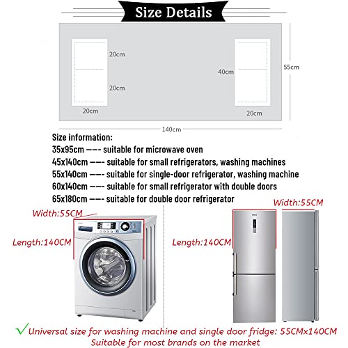 Lukery Kühlschrank Staubdichte Abdeckung, Kühlschrank Staubschutz mit Aufbewahrungstasche Multifunktionale Staub Cover für Mikrowelle Frontlader-Trockner (60x170cm,Elch Kaninchen) von Lukery