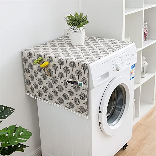 Lukery Kühlschrank Staubdichte Abdeckung, Kühlschrank Staubschutz mit Aufbewahrungstasche Multifunktionale Staub Cover für Mikrowelle Frontlader-Trockner (Baum,70x170cm) von Lukery
