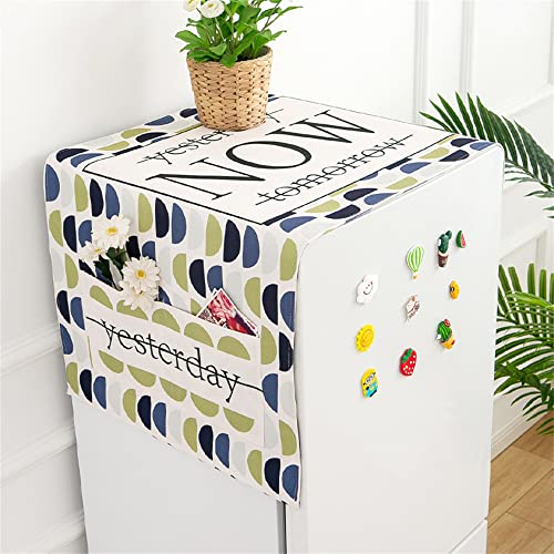 Lukery Kühlschrank Staubdichte Abdeckung, Nordischer Stil Kühlschrank Staubschutz mit Aufbewahrungstasche Multifunktionale Staub Cover für Mikrowelle Frontlader-Trockner (C,35x95cm) von Lukery