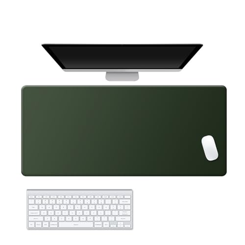 Lukery Mauspad Gaming, Gradient Farbe Mousepad Groß mit Vernähte Kanten, Schreibtischunterlage mit rutschfeste Gummibasis, Schreibtisch Unterlage für PC und Laptop (Dunkelgrün,800x400x3mm) von Lukery