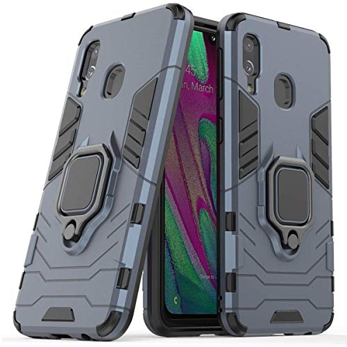 LuluMain Kompatibel mit Galaxy A40 Hülle, Ring Ständer Magnetischer Handyhalter Auto Caseme Schutzhülle Case für Samsung Galaxy A40 (Navy Blau) von LuluMain