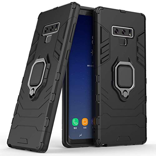 Kompatibel mit Samsung Galaxy Note 9 Hülle, Ring Ständer Magnetischer Handyhalter Auto Caseme Schutzhülle Case (Schwarz) von MaiJin