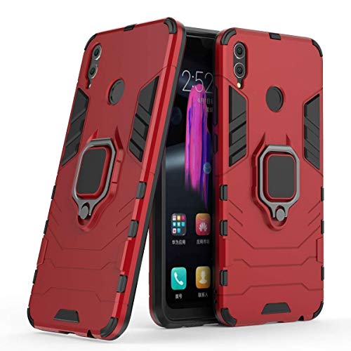 Kompatibel mit Honor 8X Hülle, Ring Ständer Magnetischer Handyhalter Auto Caseme Schutzhülle Case für Huawei Honor 8X (Rot) von LuluMain