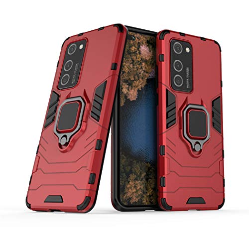 LuluMain Kompatibel mit Huawei P40 Pro Hülle, Ring Ständer Magnetischer Handyhalter Auto Caseme Schutzhülle Case für Huawei P40 Pro (Rot) von LuluMain