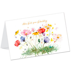 LUMA Geburtstagskarte Blumenwiese DIN B6 von Luma