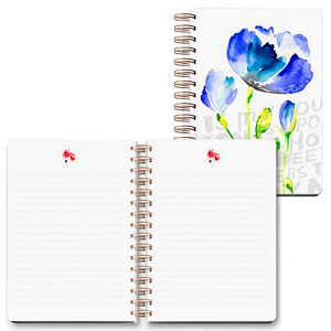 LUMA Notizbuch Blumenfreunde DIN A5 liniert, mehrfarbig Hardcover 100 Seiten von Luma