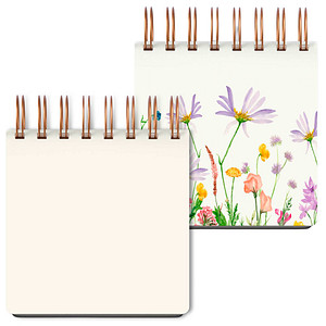 LUMA Notizbuch Mini Blumen ca. DIN A6 blanko, mehrfarbig Hardcover 100 Seiten von Luma