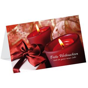 LUMA Weihnachtskarte Kerzen rot DIN B6 von Luma