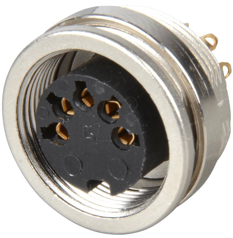 LUM KFV 50 - Einbaukupplung, Frontmontage, IP40, 5-pol, 180° von Lumberg