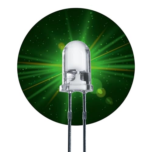 Lumetheus LED 10mm Farbe grün 12000mcd 20 Stück Leuchtdioden ca. 3V grüne Diode 2 Pin LEDs Gehäuse klar von Lumetheus