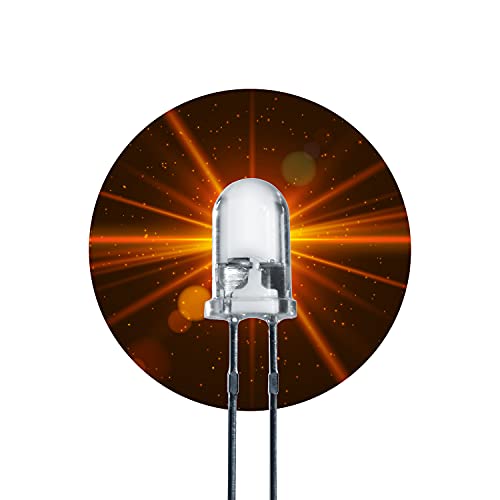 Lumetheus LED 10mm Farbe orange 4000mcd 20 Stück orangene Leuchtdioden ca. 2V Diode 2 Pin LEDs Gehäuse klar von Lumetheus