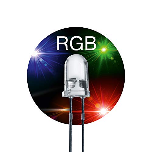 Lumetheus LED 3mm Farbe RGB Rot Grün Blau 50 Stück Farbwechsel Farbe wechselnd Leuchtdioden ca. 2V Diode 2 Pin von Lumetheus