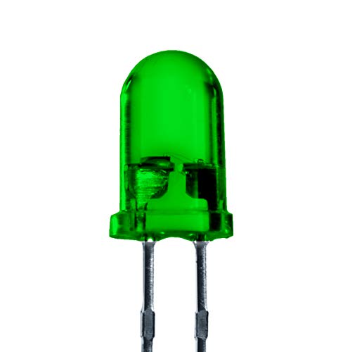Lumetheus LED 5mm Farbe grün 16.0000 mcd 100 Stück Leuchtdiode extra hell 3V grüne Diode 2 Pin LEDs Gehäuse diffus farbig von Lumetheus