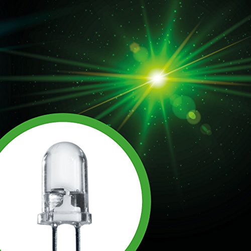 Lumetheus LED 5mm Farbe grün 50000 mcd 100 Stück Leuchtdiode extra hell 3V grüne Diode 2 Pin LEDs von Lumetheus