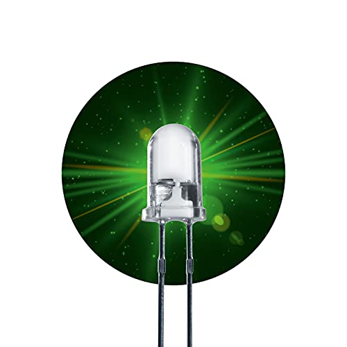 Lumetheus LED 5mm Farbe grün 50000 mcd 100 Stück Leuchtdiode extra hell 3V grüne Diode 2 Pin LEDs von Lumetheus