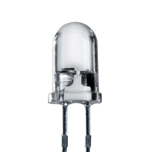 Lumetheus LED 5mm Farbe weiß 14.000 mcd 25 Stück Leuchtdiode extra hell 3V weiße Diode 2 Pin LEDs von Lumetheus