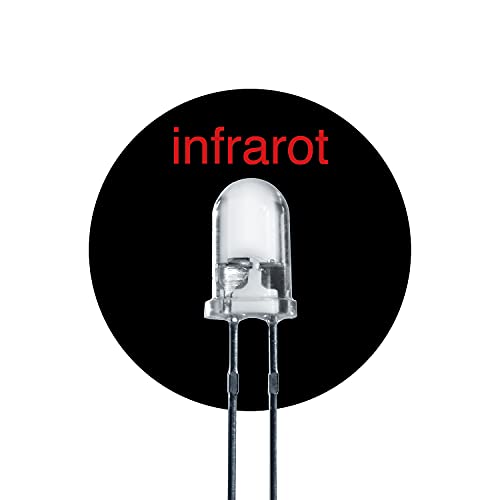 Lumetheus LED IR infrarot 5mm 20 mcd 100 Stück Leuchtdioden ca. 1,5 V Diode 2 Pin LEDs Gehäuse klar Lumetheus LED IR infrarot 5mm 20 mcd 100 Stück Leuchtdioden ca. 1,5 V Diode 2 Pin LEDs Gehäuse klar von Lumetheus