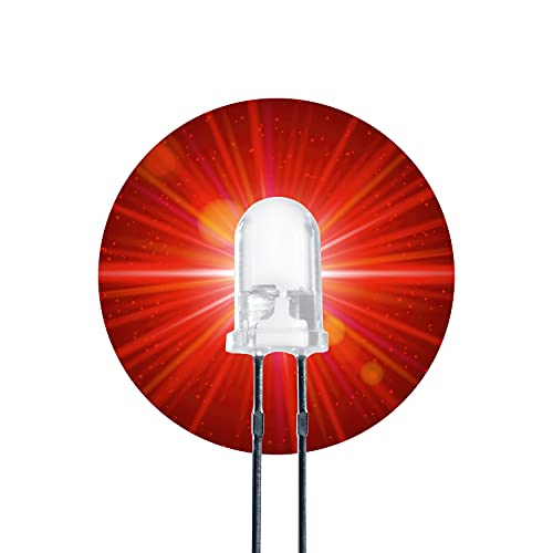 Lumetheus LED diffus 5mm Farbe rot 3000 mcd 20 Stück rote Leuchtdioden ca. 2V Diode 2 Pin LEDs Gehäuse milchig von Lumetheus