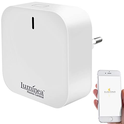 Luminea Home Control WLAN Bridge, Bluetooth: WLAN-Gateway mit Bluetooth-Mesh für Smart-Home-Geräte mit ELESION (Geräte in Einbinden, Bluetooth, to WLAN, Gerät über Internet) von Luminea