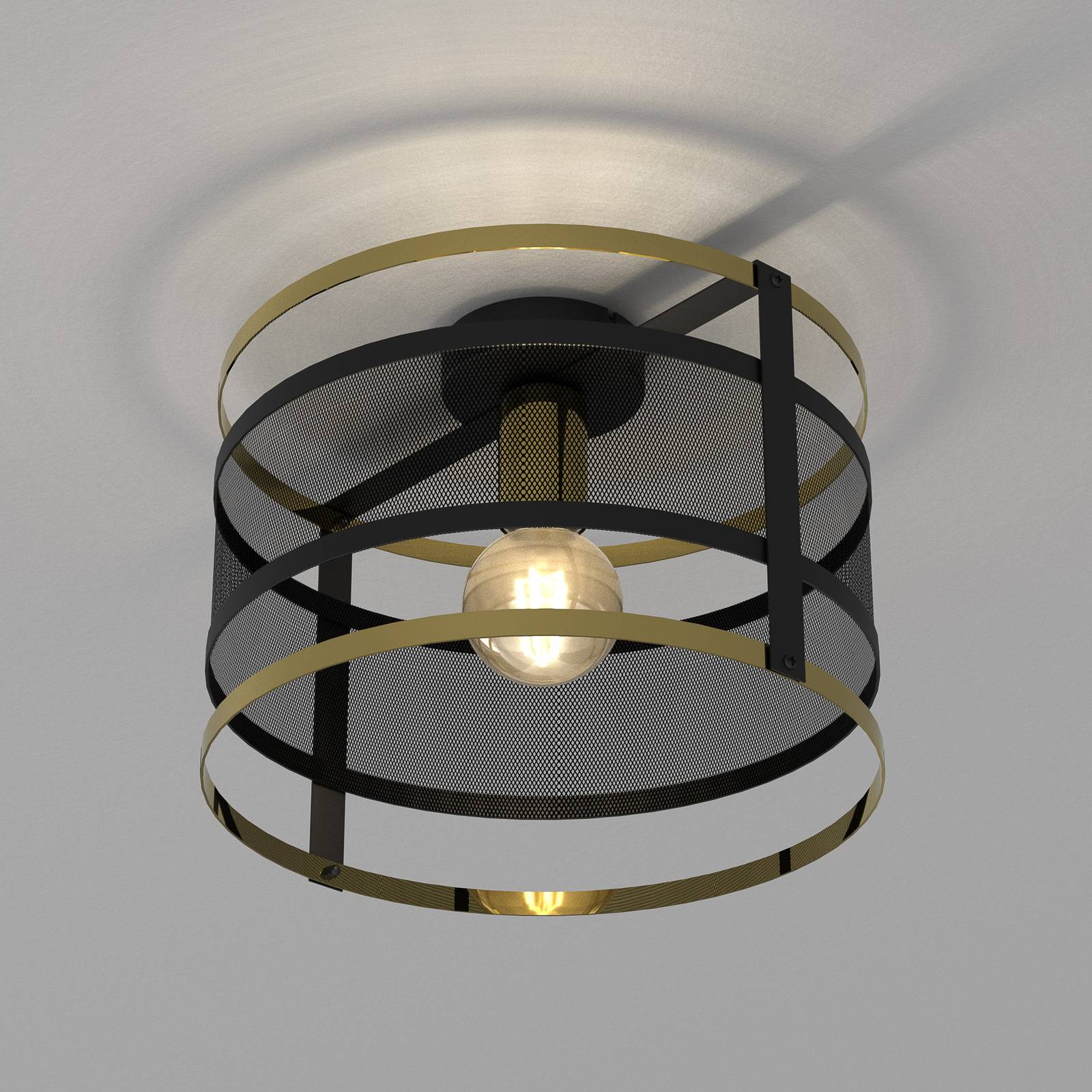 Deckenleuchte Lavinia, goldene Ringe, einflammig Deckenleuchte Lavinia, goldene Ringe, einflammig von Luminex