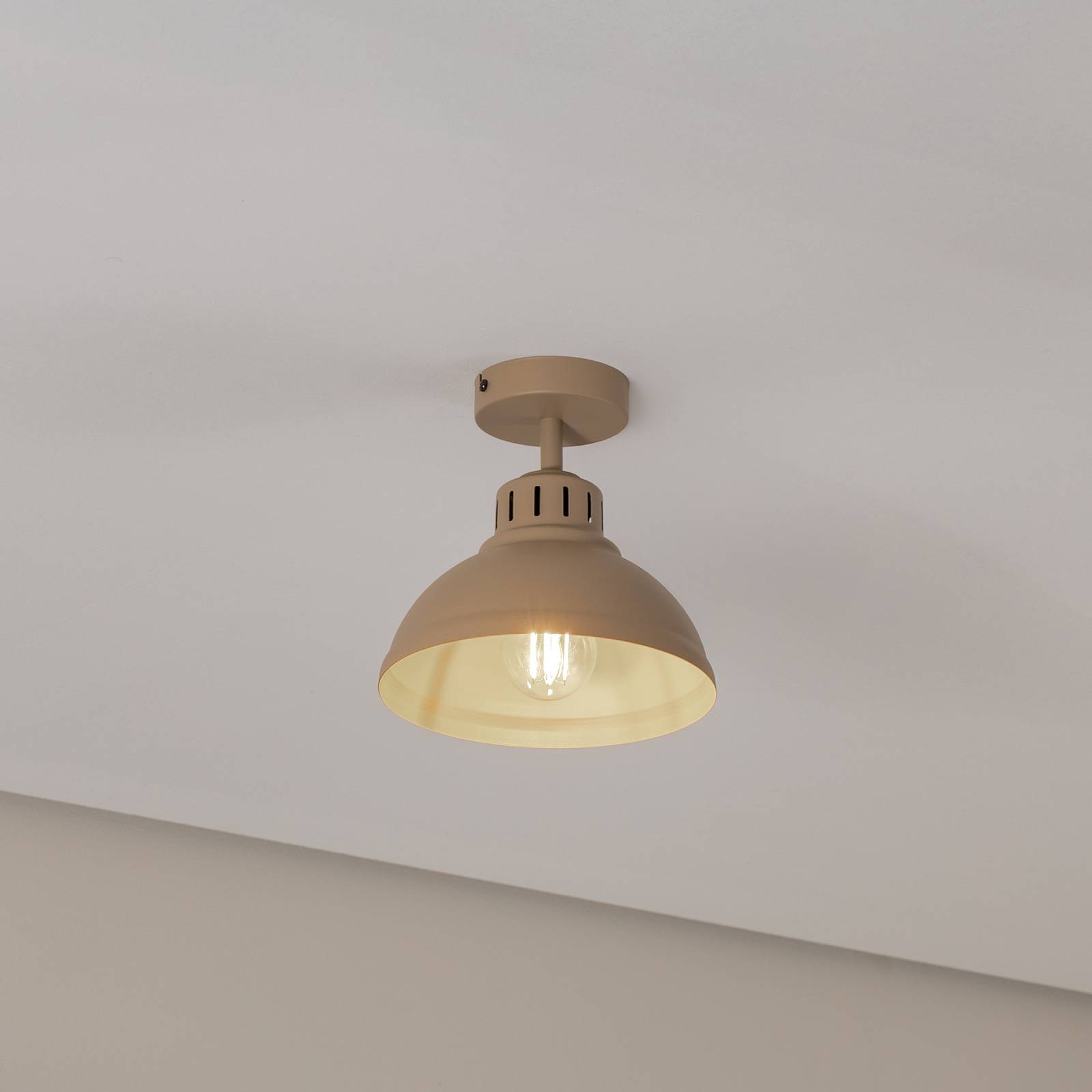 Deckenleuchte Sven, 1-flammig, beige, Stahl Deckenleuchte Sven, 1-flammig, beige, Stahl von Luminex