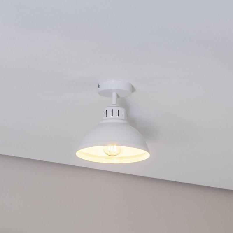 Deckenleuchte Sven, 1-flammig, weiß, Stahl, E27 von Luminex