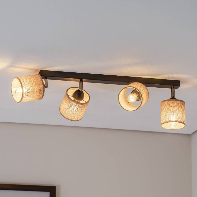 Deckenspot Adeline Juteschirme 4-fl. lang von Luminex