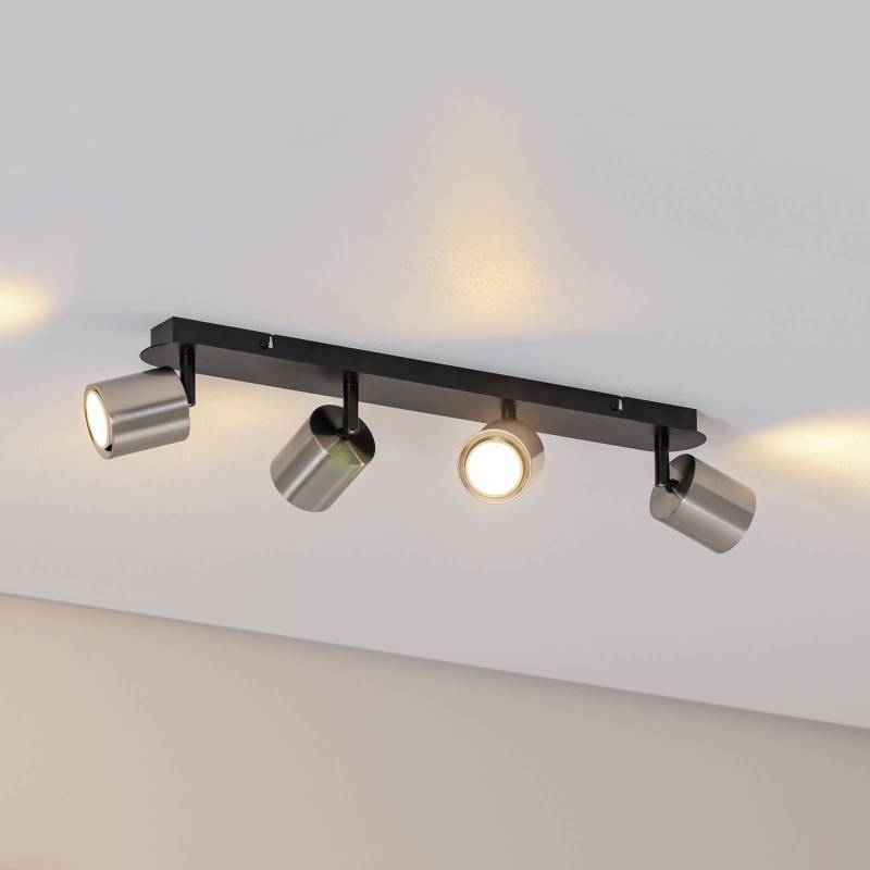 Deckenstrahler Demia, schwarz/nickelfarben, 66 cm lang, GU10 von Luminex