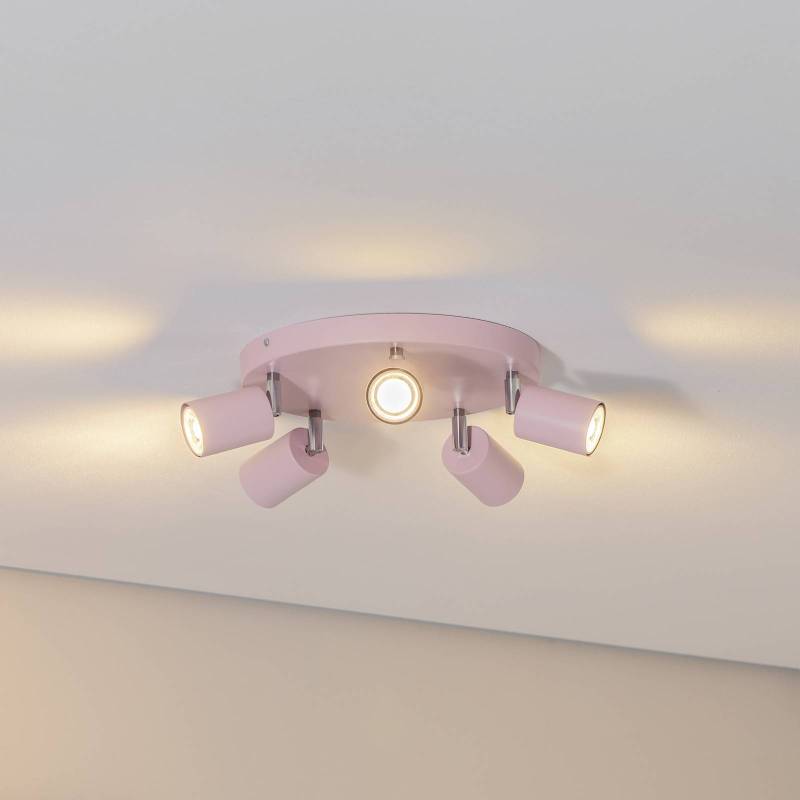 Deckenstrahler Fun, rosa, Ø 30 cm, verstellbar, GU10 von Luminex