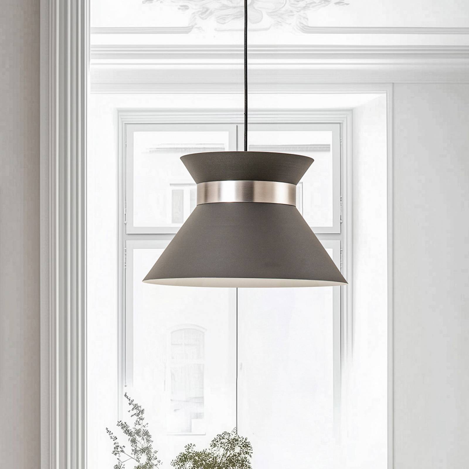 Hängelampe Avery mit Metallschirm anthrazit/nickel Hängelampe Avery mit Metallschirm anthrazit/nickel von Luminex