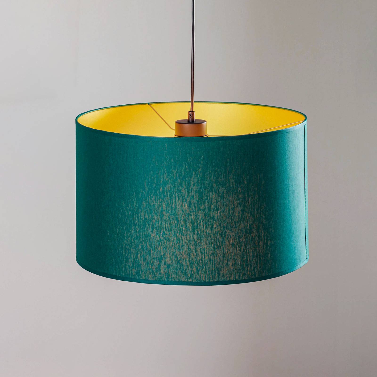 Hängelampe Soho zylindrisch 1fl. Ø 40cm grün/gold Hängelampe Soho zylindrisch 1fl. Ø 40cm grün/gold von Luminex