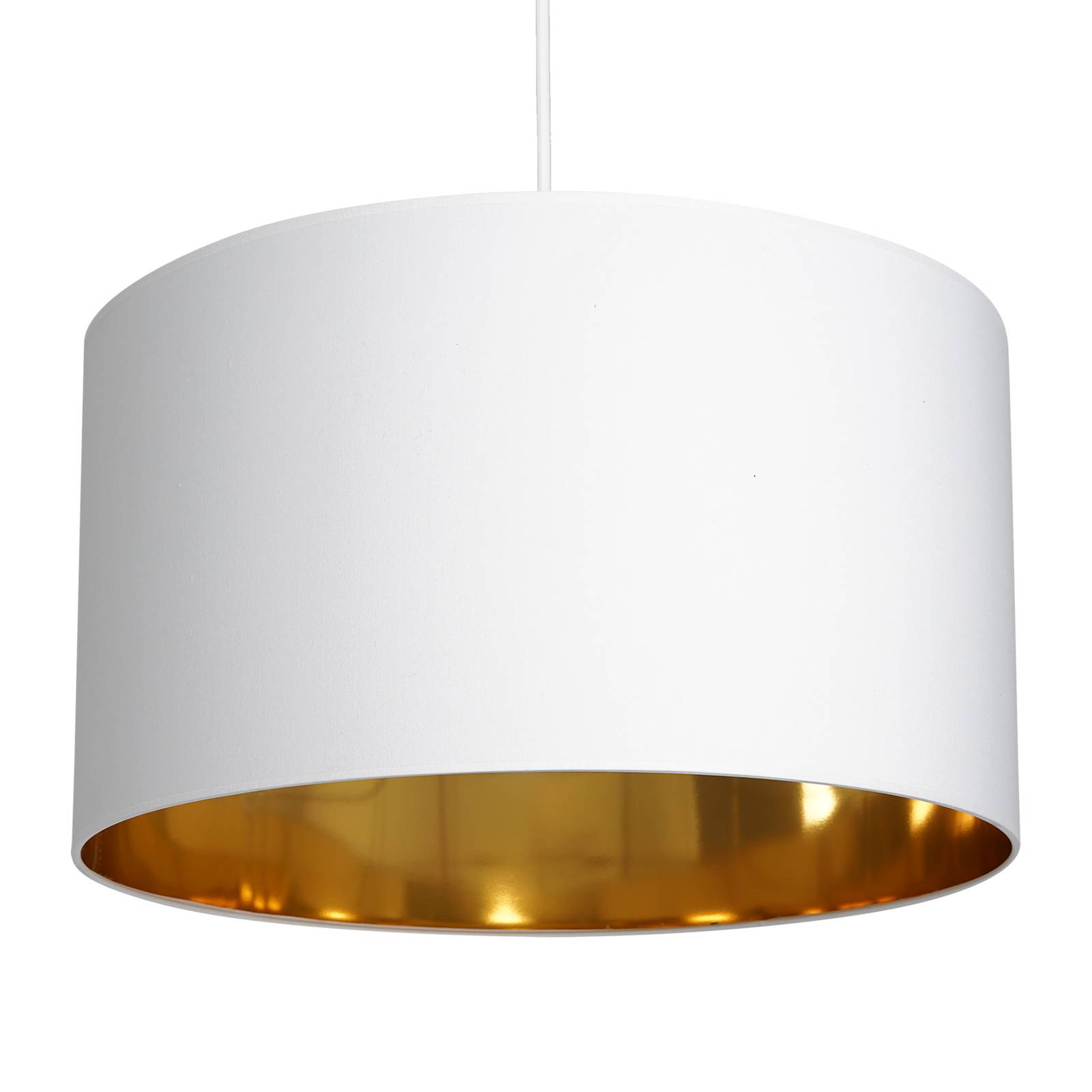 Hängelampe Soho zylindrisch 1fl. Ø 40cm weiß/gold Hängelampe Soho zylindrisch 1fl. Ø 40cm weiß/gold von Luminex