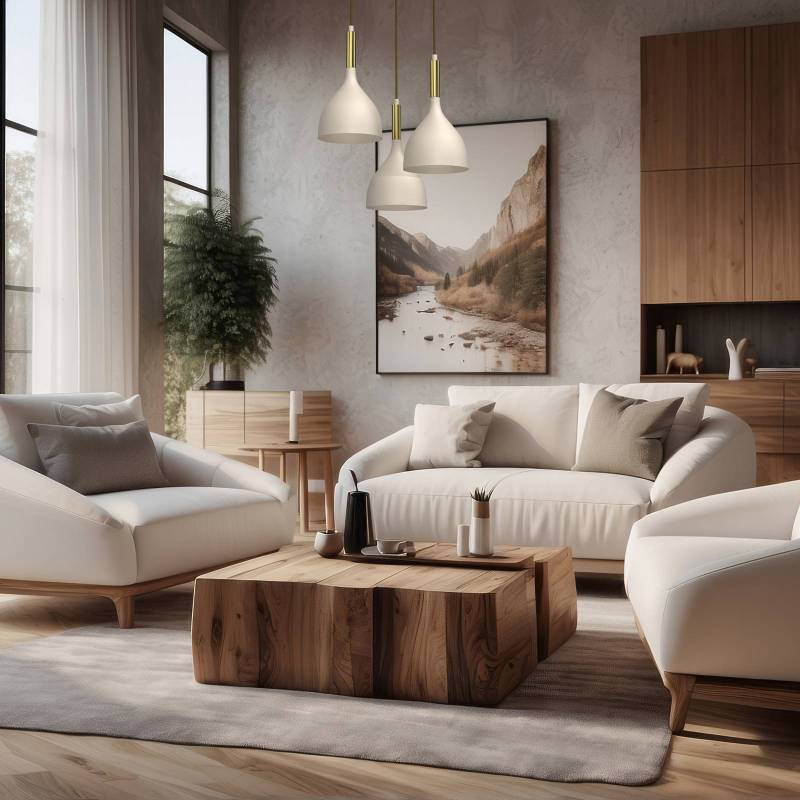 Hängeleuchte Noak, 3-flammig, beige/gold, rund, Stahl von Luminex